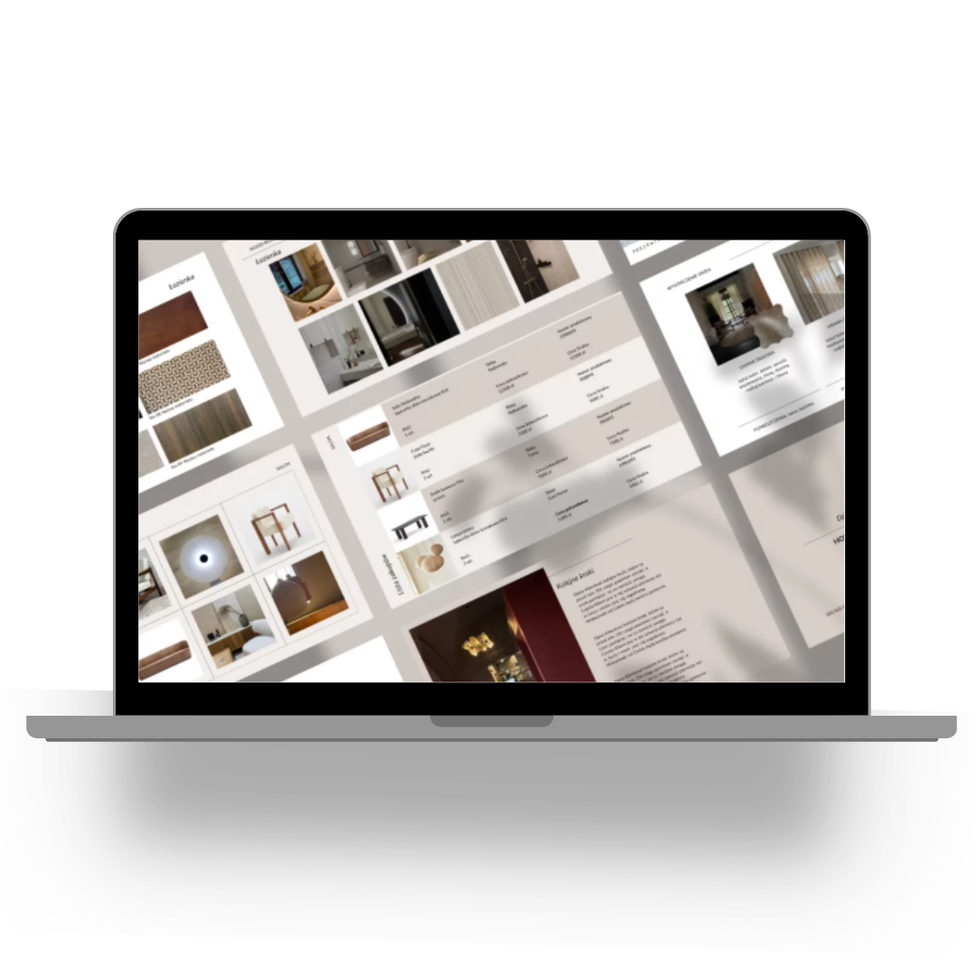 Szablon prezentacji projektu wnętrza