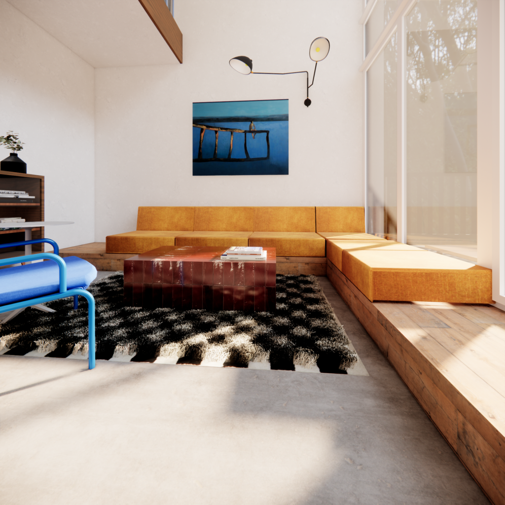 stolik kawowy z płytek ceramicznych