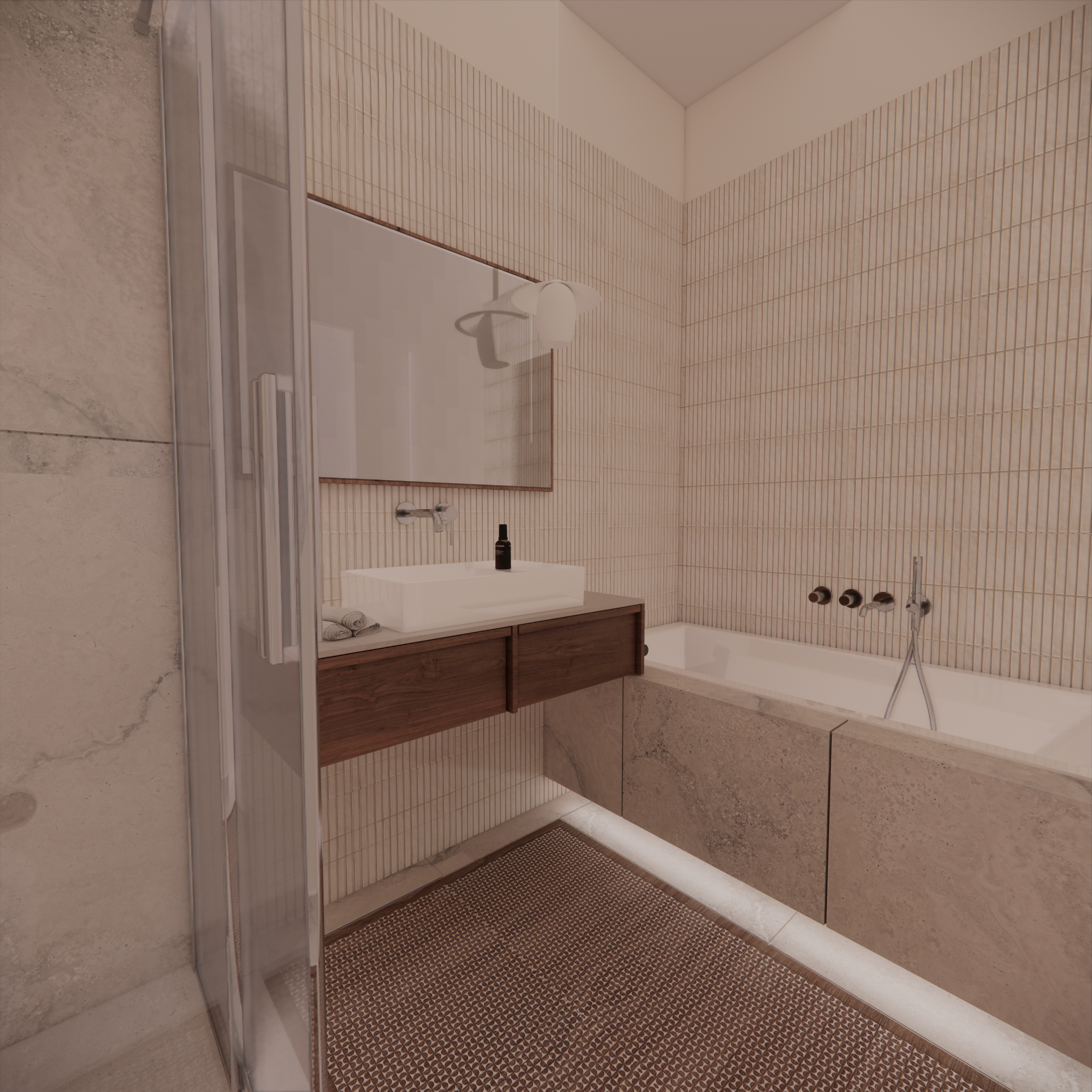 Projekt łazienki w mieszkaniu w Warszawie