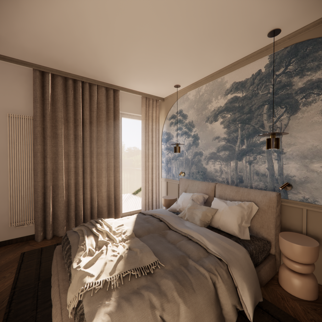 Sypialnia w mieszkaniu