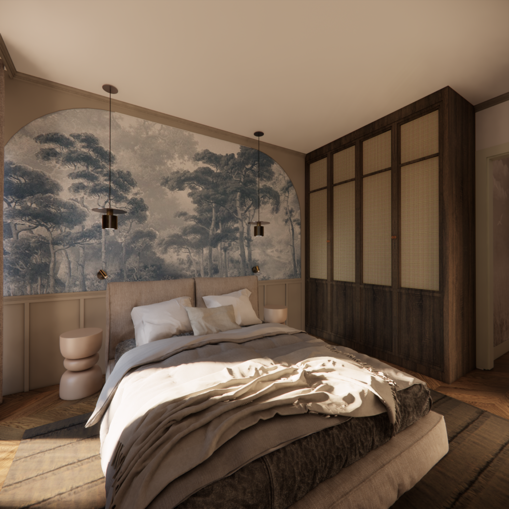 Projekt sypialni w Krakowie