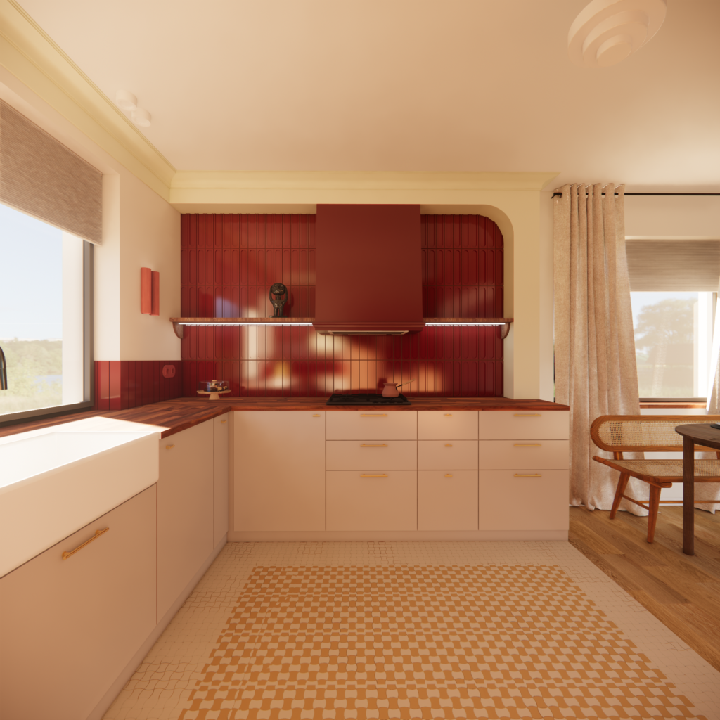 Kuchnia (1) Kuchnia w stylu vintage - warszawskie gorseciki, bordo i kolor palonego masła