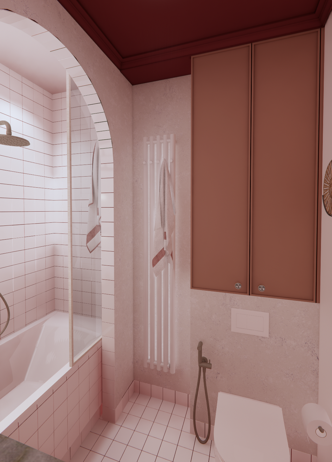 Mała łazienka z wanną i prysznicem w Warszawie