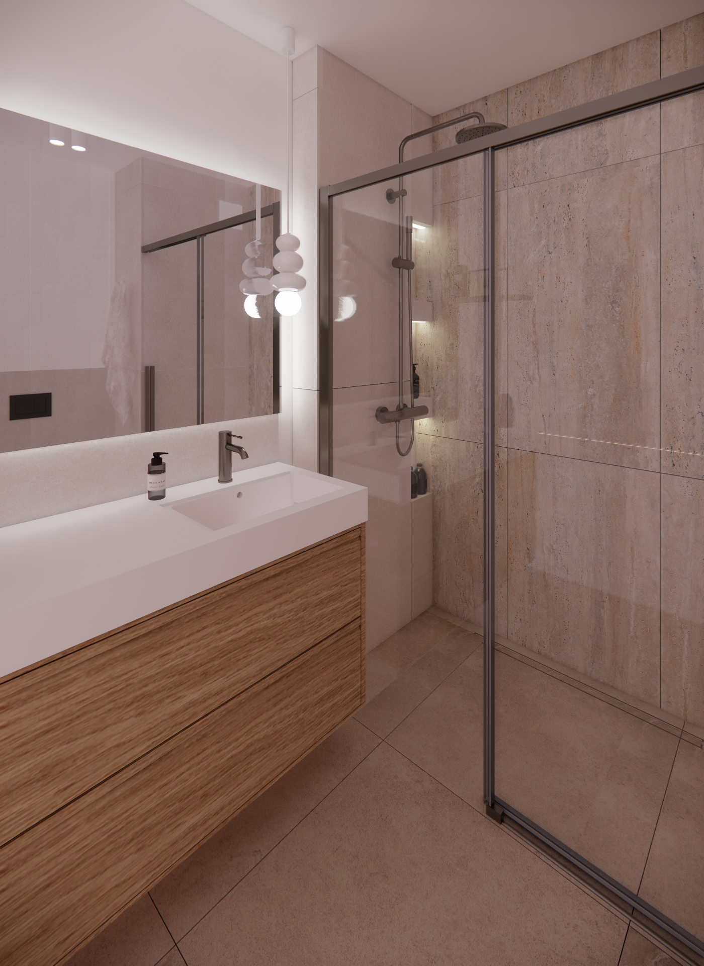 Łazienka z prysznicem projekt